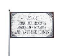 Decorazione da bar sportiva che ci permette di bere come nani fumano come maghi e feste come Hobbit, decorazione per camera da letto e porta (60 x 90 cm)