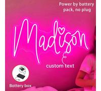Decorazione da camera con luce al neon personalizzata, insegna al neon natalizia personalizzata per la casa, insegna al neon LED con nome personalizzata per la decorazione da parete, regalo per San Va