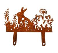 Decorazione da cortile a forma di coniglietto realizzata in ferro, un elemento adorabile per arricchire il tuo ambiente esterno