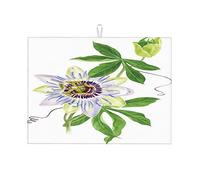 Decorazione da cucina con fiori della passione ad , per bancone, tappetino scolapiatti extra large, motivo stampato, grande, 18 x 24 pollici