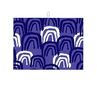 Decorazione da cucina multicolore per bancone, graffiti, geometria, linea, piccolo tappetino per asciugare i piatti, grande, 18 x 24 pollici