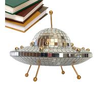 Decorazione da discoteca, decorazione da discoteca a forma di disco volante - L'ornamento da discoteca a forma di UFO genera diversi riflessi casuali quando la luce cade sull'ornamento a specchio