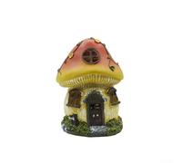 Decorazione da giardino a forma di fungo in resina a energia solare, per esterni, cortile, patio, impermeabile IP44, con design a tema fungino, accensione e spegnimento automatico al crepuscolo