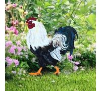 Decorazione da giardino a forma di gallo, ornamento da pavimento, per