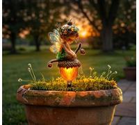 Decorazione da giardino a forma di ghianda, 2D, piatta, impermeabile, in acrilico, per giardino, foresta incantata, decorazione per esterni, cortile, prato, aiuole