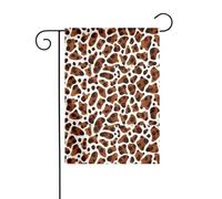Decorazione da giardino bandiera da giardino 30,5 x 45,7 cm HJFCZH Brown Mucca Macchie Stampe spesse e resistenti all'usura per vasi da fiori da giardino e prati