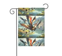 Decorazione da giardino bandiera da giardino 30,5 x 45,7 cm HJFCZH Gli uccelli stanno ballando. Stampe spesse e resistenti all'usura per vasi da fiori da giardino e prati