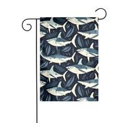 Decorazione da giardino bandiera da giardino 30,5 x 45,7 cm HJFCZH Great White Fish Stampe spesse e resistenti all'usura per vasi da fiori da giardino e prati
