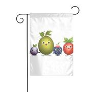 Decorazione da giardino bandiera da giardino 30,5 x 45,7 cm WHJDPP Happy Fruit Star stampata spessa e resistente all'usura per vasi da fiori da giardino e prati