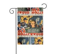 Decorazione da giardino bandiera da giardino 30,5 x 45,7 cm WHJDPP The Old Hollywood Stampa spessa e resistente all'usura per vasi da fiori da giardino e prati