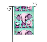 Decorazione da giardino bandiera da giardino 30,5 x 45,7 cm WHJSSF Elephant e Piggie Pattern spesso e resistente all'usura per vasi da fiori da giardino e prati