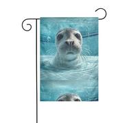 Decorazione da giardino bandiera da giardino 30,5 x 45,7 cm WHJSSF Seals in piscina Modello spesso e resistente all'usura per vasi da fiori da giardino e prati