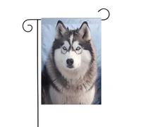 Decorazione da giardino bandiera da giardino 30,5 x 45,7 cm WHJSSF Siberian Husky Immagine spessa e resistente all'usura per vasi da fiori da giardino e prati