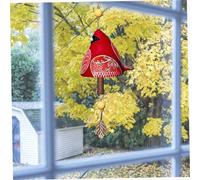 Decorazione da giardino con campanella a forma di canto di uccelli, carillon a vento rustico da appendere, E