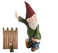 Decorazione da giardino con gnomi - Simpatiche statuine di gnomi in resina, statue umoristiche da esterno per cortile | Ornamento da che fa la pipì resistente alle intemperie, scultura giocosa