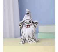 Decorazione da giardino di Halloween, gnomo da giardino che cammina morto, divertente, gnomi per esterni, ornamento per la casa, 20,3 cm, albero di Halloween (bianco, 13,3 cm)