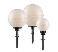 Lampada Da Giardino Sfera Lampada Da Esterno LED Sfera Bianca Set Da 3