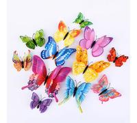 Decorazione da parete 3D a forma di farfalla, 12 pezzi, con magneti, decorazioni artistiche rimovibili per casa, soggiorno, camera da letto, feste ed eventi
