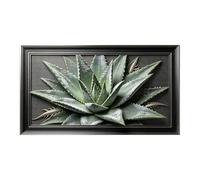 Decorazione da parete 3D con cornice, pianta grassa, botanica, moderna, in tessuto, autoadesiva, decorazione da parete, non danneggia la parete, design anticaduta, sicuro per camera da letto e