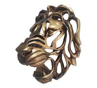 Decorazione da parete 3D in metallo, grande testa di leone dorata, da appendere, decorazione da parete con animali, decorazione da parete fatta a mano, decorazione da parete per pareti in pietra