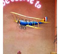 Decorazione da parete a forma di aeroplano, scultura da parete 3D a forma di aliante, per appenderla, parete in ferro a forma di jet da combattimento, per soggiorno, hotel, ristorante(B)