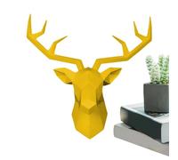 Decorazione da parete a forma di cervo in resina, decorazione da parete a forma di cervo | supporto da parete tridimensionale con grande scultura, decorazione da parete con cervo | arazzo artificiale