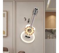 Decorazione da parete a forma di chitarra,orologio da parete 3D in acrilico con chitarra,per la regolazione della luce, ideale per casa, soggiorno,per amanti della musica e chitarristi(Small)