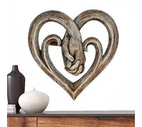 Decorazione da parete a forma di cuore: le mani tengono una scultura da parete a forma di cuore, ideale per camera da , soggiorno o ufficio, d'arte simbolica di amore eterno e romanticismo