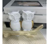 Decorazione da parete a forma di gufo, ornamento moderno in resina per casa,