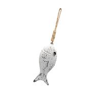 Decorazione da parete a forma di pesce, C | Pezzo di accento in legno sul mare, espositore ad anello per lo stile dell'ingresso del bagno a tema spiaggia