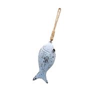 Decorazione da parete a forma di pesce, D | Pezzo di accento in legno sul mare, espositore ad anello per lo stile dell'ingresso del bagno a tema spiaggia