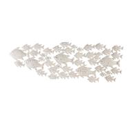 Decorazione da parete a forma di pesce in acciaio anticato, 256x92 cm