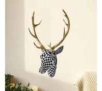 Decorazione da parete a forma di testa di cervo, decorazione artigianale da
