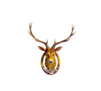 Decorazione da parete a forma di testa di cervo, grande testa di animale in resina, da appendere alla parete, decorazione per la casa, design realistico