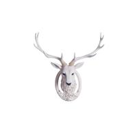 Decorazione da parete a forma di testa di cervo, grande testa di animale in resina, da appendere alla parete, decorazione per la casa, design realistico