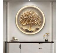 Decorazione da parete a LED "Albero della Vita", scultura da parete con cornice in lega di alluminio, quadro moderno da appendere, lampada da parete per camera da letto(B,60CM)