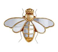 Decorazione da parete a specchio a forma di libellula dorata, decorazione da parete con libellule fatte a mano, decorazione creativa in vetro a specchio, perfetta per case a tema vittoriano ed europeo