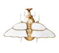 Decorazione da parete a specchio a forma di libellula dorata - Dorato, decorazione da parete con libellule fatte a mano, decorazione creativa da parete in vetro a specchio a forma di farfalla