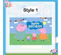 Decorazione da parete a tema Peppa Pig per Ognissanti, Ringraziamento, Natale, compleanni e feste, sfondo scenico, telo di sfondo per feste di compleanno dei bambini, striscione decorativo per feste B