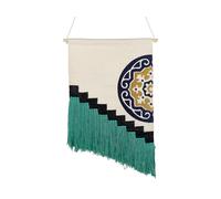 Decorazione da parete boho fatta a mano in cotone multicolore Nowshera
