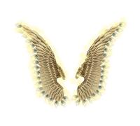 Decorazione da Parete con Ali d'Angelo a LED, Decorazione da Parete in Metallo con Ali d'Angelo con luci a LED, sculture di Ali d'Arte da Parete in Metallo,d'oro,39"x13.7"