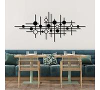 Decorazione da Parete con Linee Metalliche, Decorazione da Parete Geometrica con Cerchi, Moderna da Appendere, Decorazione Artistica in Metallo, Scultura d'Arte Moderna per la casa, SOG