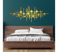 Decorazione da Parete con Linee Metalliche, Decorazione da Parete Geometrica con Cerchi, Moderna da Appendere, Decorazione Artistica in Metallo, Scultura d'Arte Moderna per la casa, SOG