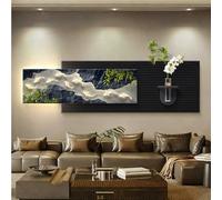 Decorazione Da Parete Con Luci A LED, Sculture Da Parete Sospese Con Luci, Applique Da Parete Creativa A Forma Di Pesce Con Vaso In Vetro E Pianta Verde Simulata Per Ingresso(F,100 * 28cm)