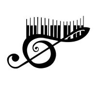 Decorazione Da Parete Con Note Musicali, Tasti Di Pianoforte In Bianco E Nero Silhouette In Metallo Sculture, Arte Della Parete In Metallo, Decorazione Della Stanza Della Musica ( Size : 11.8IN/30cm )