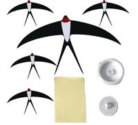 Decorazione da parete con rondini volanti - Confezione da 5 decorazioni da parete con uccelli in volo, campanelli eolici a di rondine volanti per interni | mobile a di fatto a mano