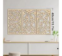 Decorazione da parete con scultura, 3 pezzi, artigianato, regali, opere