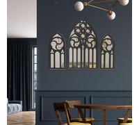 Decorazione da parete con specchi gotici da 3 pezzi, specchi decorativi da