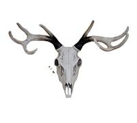 Decorazione da parete con teschio di toro con design a pergamene, stile rustico occidentale del sud-ovest, finta testa di animale per soggiorno o casa del ranch (B)