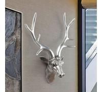 Decorazione da parete con testa di cervo Scultura da parete con corna di cervo